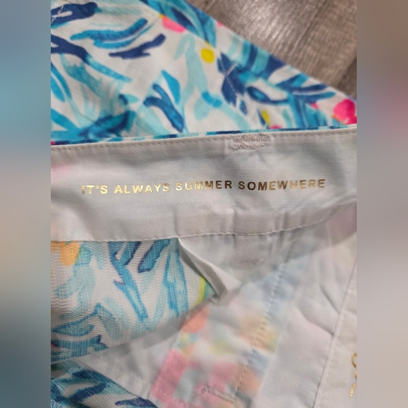 Lilly Pulitzer The Callahan Short Inseam Shorts 5 In Multi Rainbow Unicorn Y2k - Picture 7 of 11